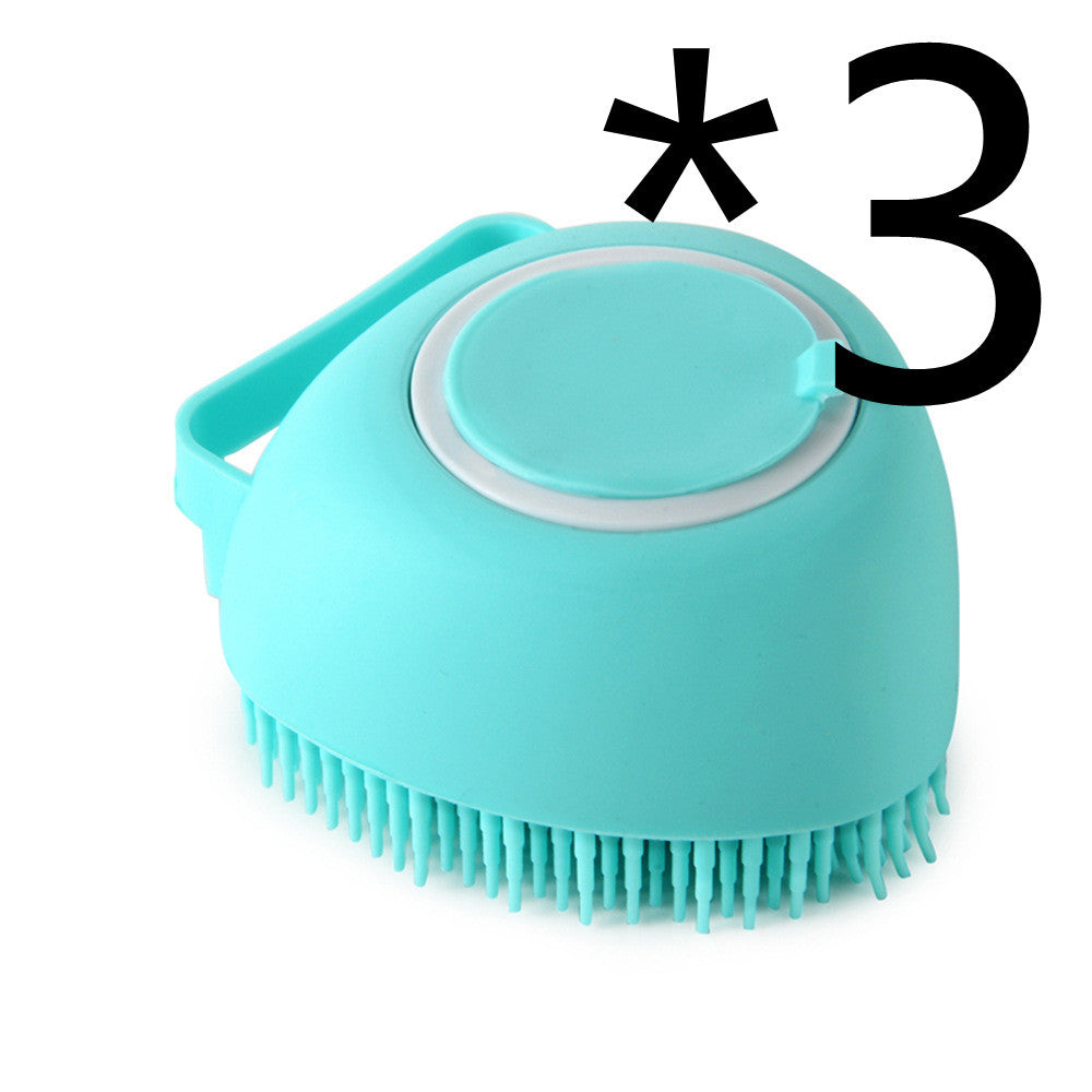 Silicone Dog and Bath Massage Gloves Brush Pet Cat Bathroom Cleaning Tool Comb Brush for Dog Can Pour Shampoo Dog Grooming Supplies