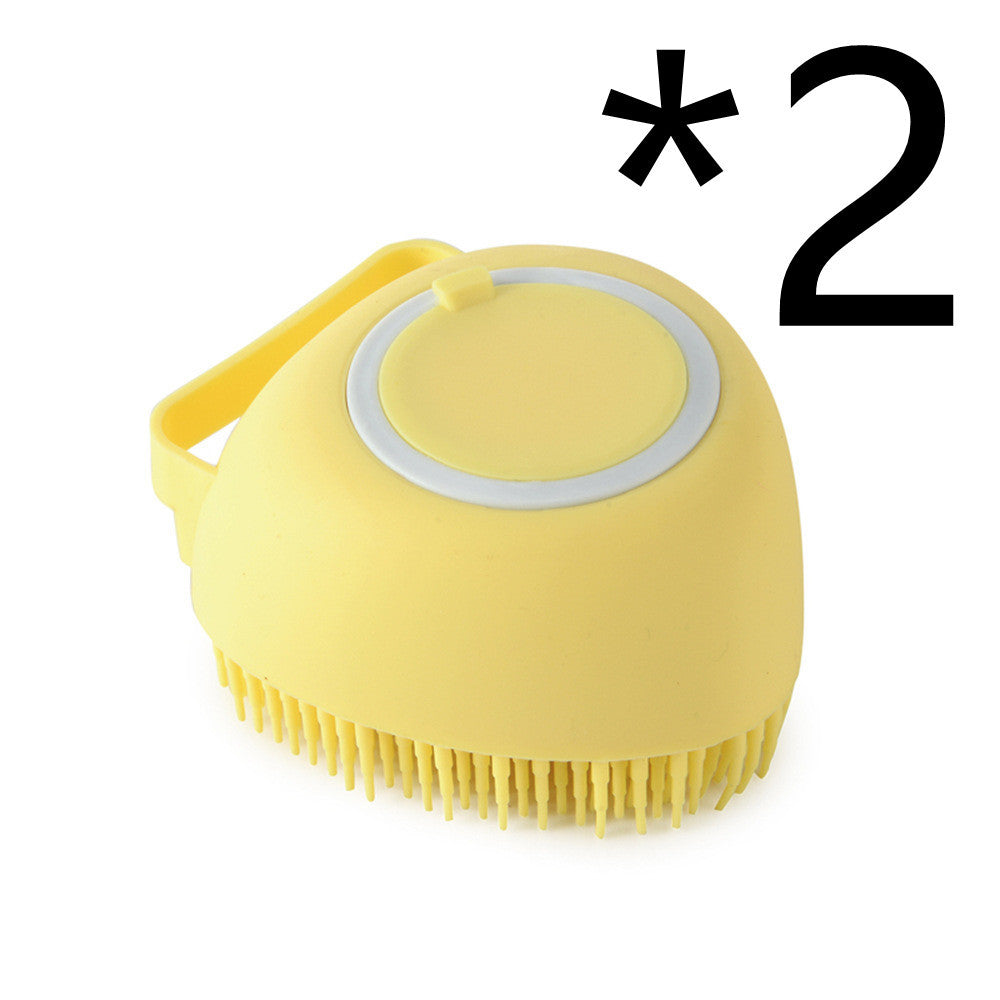 Silicone Dog and Bath Massage Gloves Brush Pet Cat Bathroom Cleaning Tool Comb Brush for Dog Can Pour Shampoo Dog Grooming Supplies