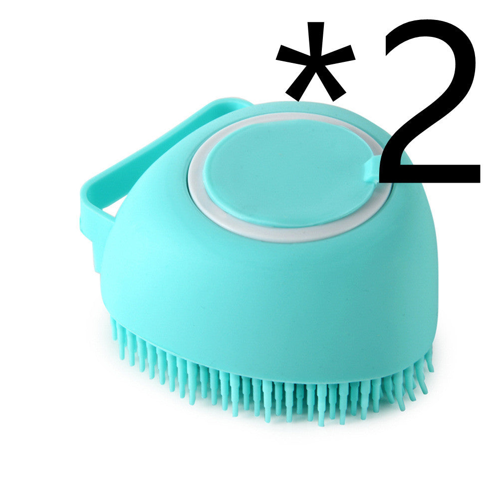 Silicone Dog and Bath Massage Gloves Brush Pet Cat Bathroom Cleaning Tool Comb Brush for Dog Can Pour Shampoo Dog Grooming Supplies