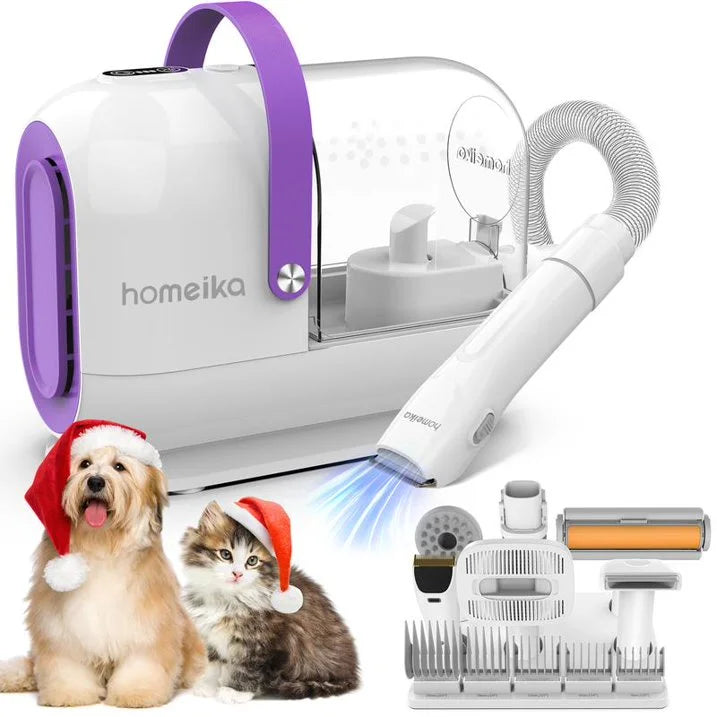 Homeika Dog Grooming Kit,3L Dog Hair Vacuum with 99% Pet Hair Suction Power,Silent Pet Vacuum Groomer,Dog/Cat Hair Removal Brush