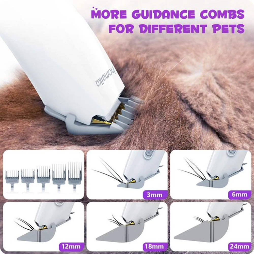 Homeika Dog Grooming Kit,3L Dog Hair Vacuum with 99% Pet Hair Suction Power,Silent Pet Vacuum Groomer,Dog/Cat Hair Removal Brush