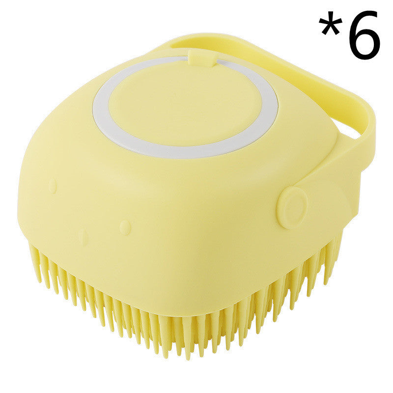 Silicone Dog and Bath Massage Gloves Brush Pet Cat Bathroom Cleaning Tool Comb Brush for Dog Can Pour Shampoo Dog Grooming Supplies