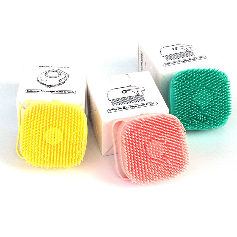 Silicone Dog and Bath Massage Gloves Brush Pet Cat Bathroom Cleaning Tool Comb Brush for Dog Can Pour Shampoo Dog Grooming Supplies